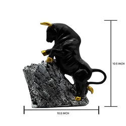 Resin Abstract Bull Sculpture Handcrafted Artisan Figurine - View 3