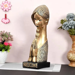 Craftivoa Handcrafted Namaste Lady Decorative Figurine Elegant Welcome Statue For Home Decor Gift - View 2