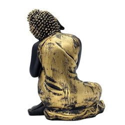 Craftivoa Resting Buddha Statue For Home Decor Black Gold Resin Figurine - View 3