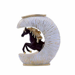 Craftivoa Feng Shui Horse Showpiece Cum Flower Vase Resin Figurine Decor For Living Room Bedroom Office Gifting - View 1