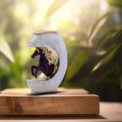 Craftivoa Feng Shui Horse Showpiece Cum Flower Vase Resin Figurine Decor For Living Room Bedroom Office Gifting - View 3