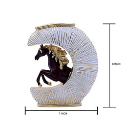 Craftivoa Feng Shui Horse Showpiece Cum Flower Vase Resin Figurine Decor For Living Room Bedroom Office Gifting - View 2
