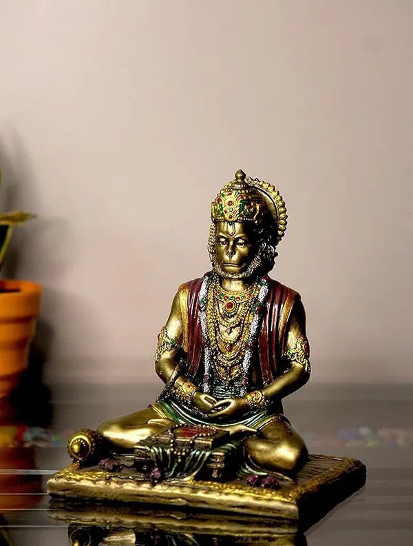 Craftivoa Handcrafted Antique Finish Lord Hanuman Figurine Decorative Showpiece Sculpture For Home Office And Spiritual Spaces