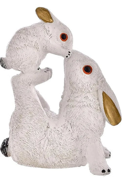 Resin Whimsical Rabbit With Child Decorative Figurine - View 1