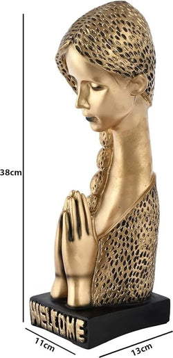 Craftivoa Handcrafted Decorative Welcome Namaste Lady For Home Decor Showpiece Figurine - View 2