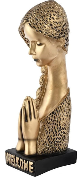 Craftivoa Handcrafted Decorative Welcome Namaste Lady For Home Decor Showpiece Figurine - View 1