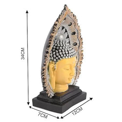 Resin Spiritual Buddha Face Decorative Figurine - View 3