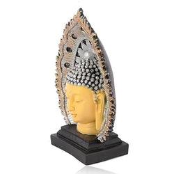 Resin Spiritual Buddha Face Decorative Figurine - View 2