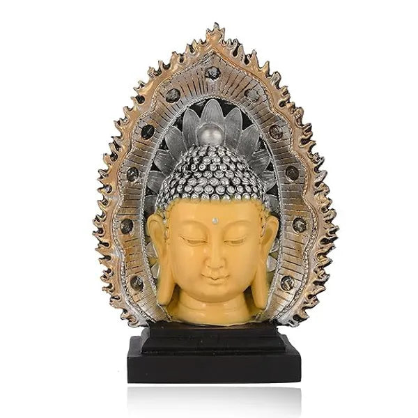 Resin Spiritual Buddha Face Decorative Figurine