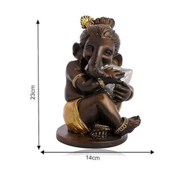 Resin Traditional Modak Ganesha Decorative Figurine - View 3