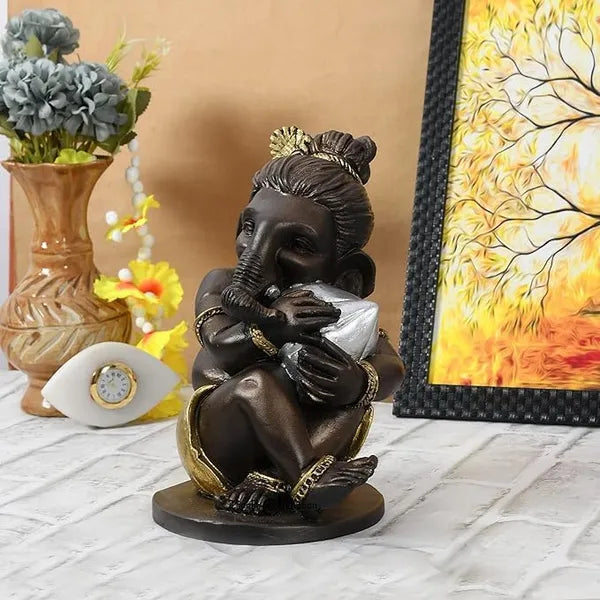 Resin Traditional Modak Ganesha Decorative Figurine