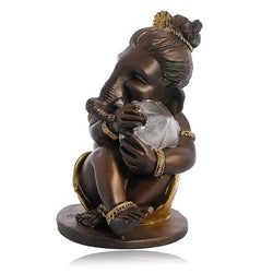 Resin Traditional Modak Ganesha Decorative Figurine - View 2