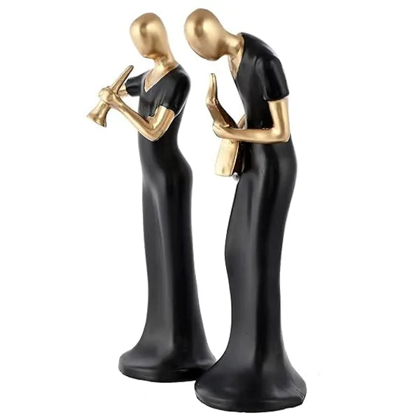 Resin Elegant Lady Musician Saxophone Decorative Showpiece