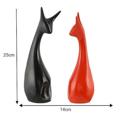 Resin Piano Finish Deer Family Set Decorative Figurine - View 3