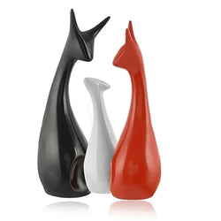 Resin Piano Finish Deer Family Set Decorative Figurine - View 4