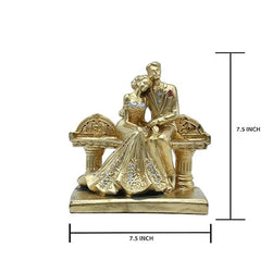 Craftivoa Romantic Couple Figurine Goldcraftivoa Toned Wedding Decor Handmade Resin Statue For Home Decor - View 5