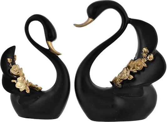 Craftivoa Elegant Swan Pair Sculpture For Home Decor Handcrafted Decorative Figurine For Living Room Bedroom Office - View 1