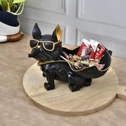 Craftivoa Decorative Bulldog Sculpture With Storage Unique Living Room Figurine Storage Solution - View 2